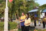 ร่วมกิจกรรมเคารพธงชาติ สวดมนต์ แผ่เมตตา ณ สำนักงานเทศบาลตำบล
